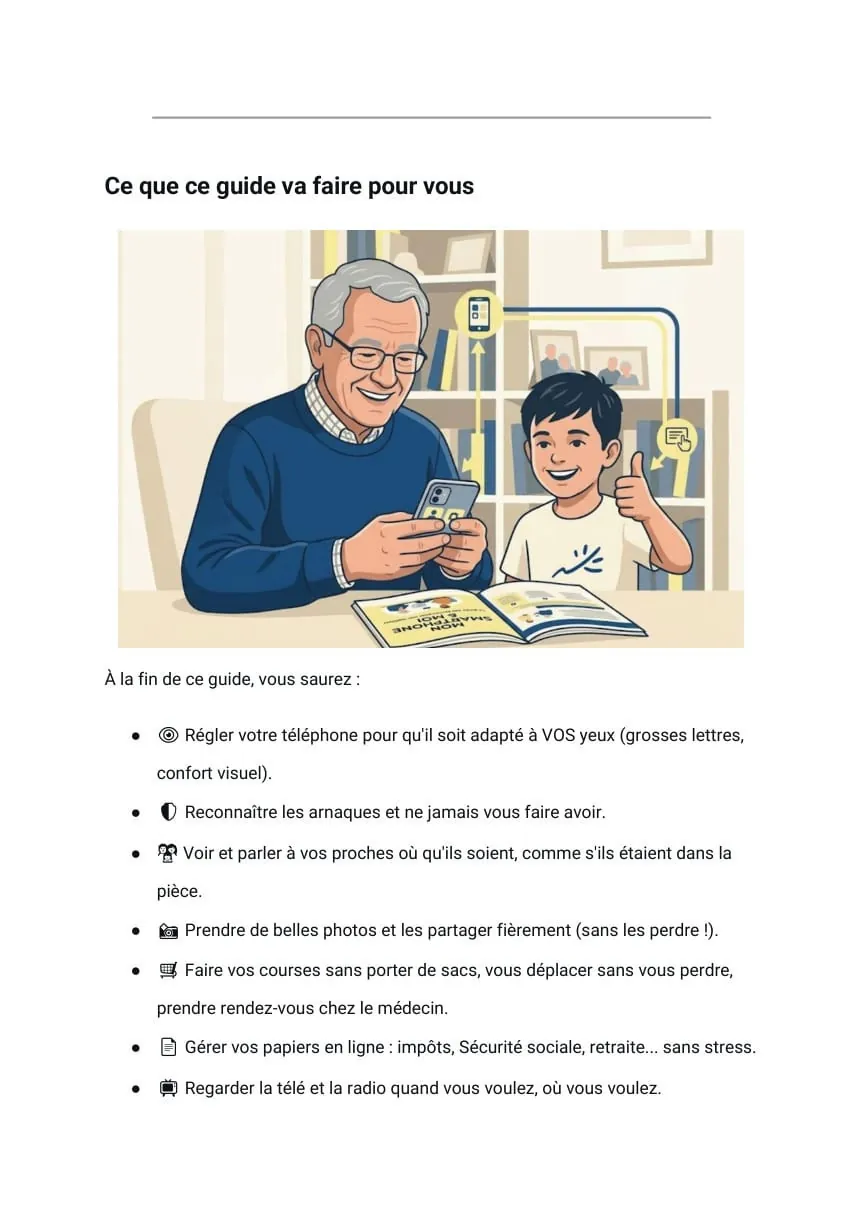 Aperçu d'une page du guide Mon Smartphone et Moi